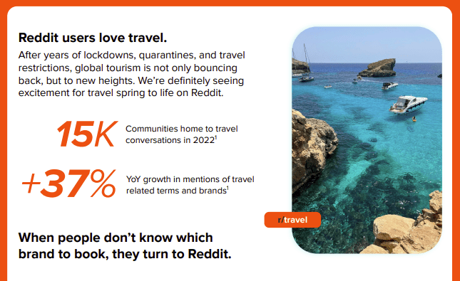 Reddit condivide le tendenze di ricerca di viaggi in aumento nell’app [Infografica]