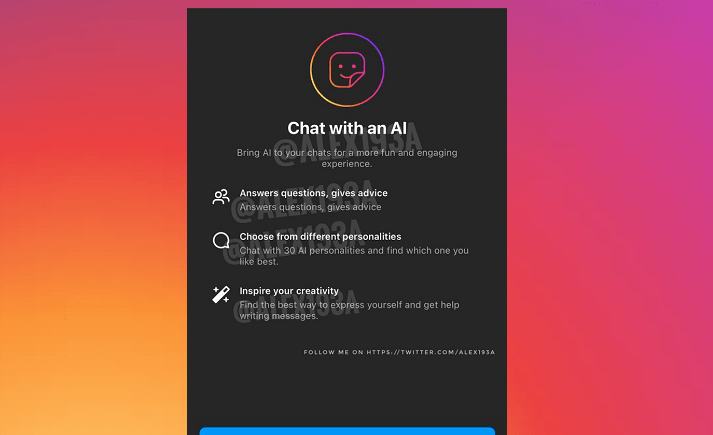 Instagram sperimenta una nuova esperienza di chatbot AI nei DM