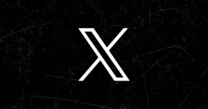 Il logo di X su sfondo scuro