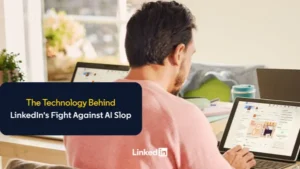 Il tasto di segnalazione dello slop nel menu di un post su LinkedIn